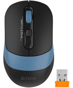 Купить Мышь A4-Tech Fstyler FB10CS ASH BLUE черный/синий оптическая 2000dpi silent беспров. BT/Radio USB 4but, изображение 2 в компании Зеон