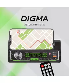 Купить Автомагнитола Digma MCP-414 1DIN 4x45Вт v5.0 USB 2.0 AUX 4 ПДУ, изображение 3 в компании Зеон