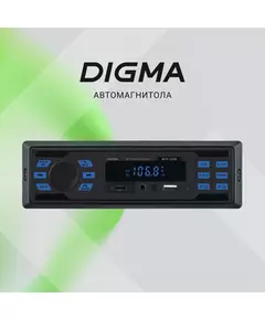 Купить Автомагнитола Digma MCP-225B 1DIN 4x45Вт v5.0 AUX 2, изображение 5 в компании Зеон