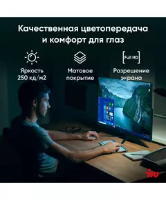 Купить Моноблок iRU 23AM Ryzen 5 5675U (2.1) 8Gb SSD256Gb RGr CR Windows 11 Pro GbitEth WiFi BT 23.8" Full HD 1920x1080 90W Cam черный [2030224], изображение 29 в компании Зеон