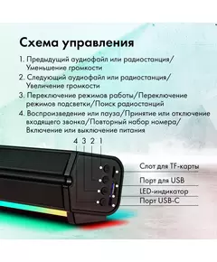 Купить Саундбар GMNG GG-SP100UB 2.0 10Вт черный [1915868], изображение 6 в компании Зеон