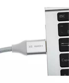 Купить Кабель аудио-видео Cactus HDMI (m)/HDMI (m) 1.8м. позолоч.конт. серебристый [CS-HDMI.2.1-1.8], изображение 3 в компании Зеон