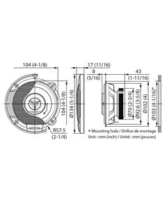 Купить Колонки автомобильные Kenwood KFC-S1066 220Вт 88дБ 4Ом 10см (4дюйм) 2 шт коаксиальные двухполосные, изображение 2 в компании Зеон