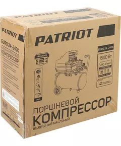 Купить Компрессор поршневой Patriot Optima Euro 24-240K2 масляный 240л/мин 24л 1500Вт оранжевый/черный [525302118], изображение 12 в компании Зеон