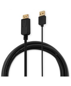 Купить Кабель аудио-видео BURO HDMI (m)/DisplayPort (m) 2м. позолоч.конт. черный [HDMI-DP-2M], изображение 2 в компании Зеон