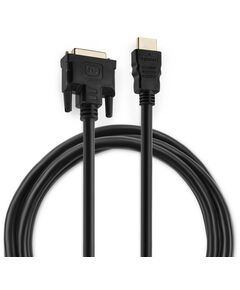 Купить Кабель аудио-видео BURO HDMI (m)/DVI-D (Dual Link) (m) 1.8м. позолоч.конт. черный [BHP RET HDMI_DVI18], изображение 2 в компании Зеон