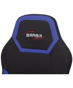 Купить Кресло компьютерное Brabix Alpha GM-018 ткань/экокожа, черное/синее [532638], изображение 6 в компании Зеон