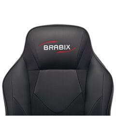 Купить Кресло компьютерное Brabix Game GM-017 экокожа/ткань, черное [532641], изображение 5 в компании Зеон