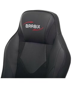 Купить Кресло компьютерное Brabix Game GM-017 экокожа/ткань, черное [532641], изображение 6 в компании Зеон