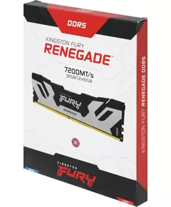 Купить Память Kingston Fury Renegade Silver XMP Gaming 32Gb Kit 2x16Gb DDR5 7200MHz PC5-57600 CL38 DIMM 288-pin 1.45В kit single rank с радиатором RTL [KF572C38RSK2-32], изображение 4 в компании Зеон