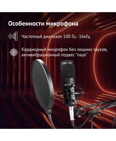 Купить Микрофон проводной Oklick SM-600G 2.5м черный [1796784], изображение 32 в компании Зеон