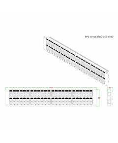 Купить Патч-панель Hyperline PP3-19-48-8P8C-C5E-110D 19", 2U, 48 портов RJ-45, категория 5e, Dual IDC, ROHS, цвет черный в компании Зеон