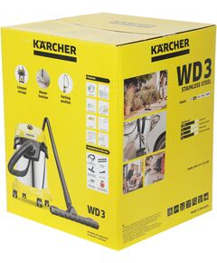 Купить Строительный пылесос Karcher WD 3 S V-17/4/20 1000Вт (уборка: сухая/сбор воды) желтый [1.628-135.0], изображение 7 в компании Зеон