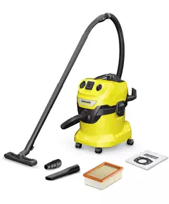 Купить Строительный пылесос Karcher WD 4 P V-20/5/22 1000Вт (уборка: сухая/сбор воды/выдув) желтый [1.628-270.0], изображение 5 в компании Зеон