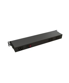 Купить Микропроцессорная контрольная панель Hyperline TMP-230V/2w-RAL9004 1U, для всех шкафов 19", подключение до двух устройств, датчик температуры, кабель питания, цвет черный, изображение 2 в компании Зеон