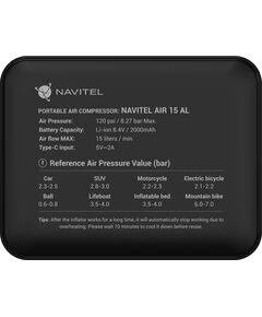 Купить Автомобильный компрессор Navitel AIR 15 AL 15л/мин шланг 0.26м, изображение 4 в компании Зеон