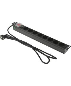 Купить Блок распределения питания Lanmaster TWT-PDU19-16A8P-1.8 гор.размещ. 8xSchuko базовые 16A Schuko 1.8м, изображение 4 в компании Зеон