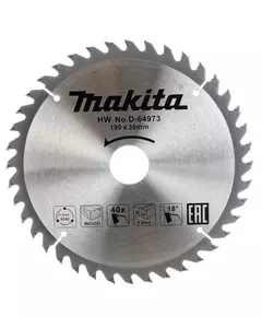 Купить Диск пильный по дереву Makita D-64973 d=190мм d(посад.)=30мм для циркулярной пилы в компании Зеон