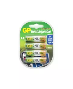 Купить Аккумулятор GP 270AAHC AA NiMH 2700mAh (4шт) [270AAHC-2DECRC4] в компании Зеон