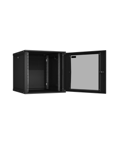 Купить Настенный разборный шкаф TLK TWI-126060-R-G-BK 19", 12U, стеклянная дверь, Ш600хВ569хГ600мм, 2 пары монтажных направляющих, черный, изображение 2 в компании Зеон