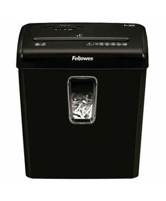 Купить Шредер Fellowes PowerShred Р-30С черный (секр.P-4) фрагменты 6лист. 15лтр. скрепки скобы пл.карты [FS-60081] в компании Зеон