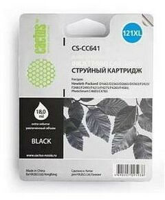 Для HP (совместимые): Картридж Cactus CS-CC641 Black №121XL для hp D1663/2563/2663/5563/F2423 фотографии