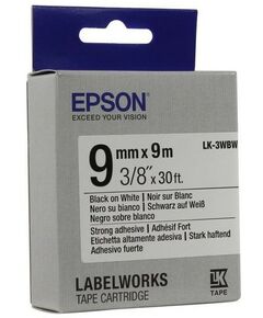 Купить Термотрансферная лента Epson LK-3WBW 9мм x 9м, Black on White [C53S653007] в компании Зеон