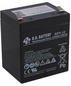 Купить Аккумулятор B.B. Battery BP5-12 12V, 5Ah для UPS в компании Зеон