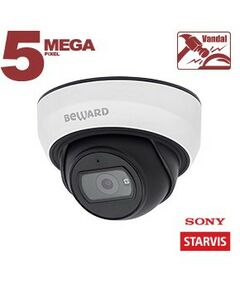 Купить IP-камера Beward SV3210DBS 5 Мп, 1/2.9" КМОП Sony Starvis, 0.006 лк (день)/0.003лк (ночь), 2xWDR до 120 дБ, 3 потока H.265/Н.264 HP/MP/BP, MJPEG, 30к/с, 2560x1920, объектив 2.8 / 3.6 мм (на выбор), цифр. стабилизация изображения, электромеханический ИК-фи в компании Зеон