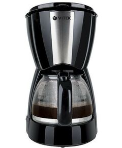 Кофеварки: Кофеварка Vitek VT-1503 BK капельного типа, для молотого кофе, объём кофейника 1.2 л, противокапельная система фотографии