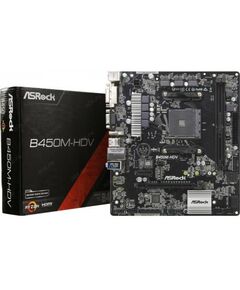 Купить Материнская плата ASRock B450M-HDV AM4  PCI-E Dsub+DVI+HDMI GbLAN SATA RAID MicroATX 2DDR4 RTL в компании Зеон