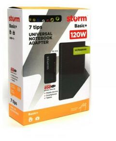 Купить Блок питания для ноутбука Storm BLU 120 блок питания (18-20V, 120W, USB) +7 сменных разъёмов питания в компании Зеон