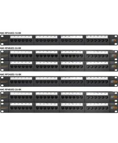 Купить Патч-панель Nikomax NMC-RP48UD2-2U-BK 19", 2U, 48 портов, Кат.5e, RJ45/8P8C, 110/KRONE, T568A/B, неэкранированная, с органайзерами, черная в компании Зеон