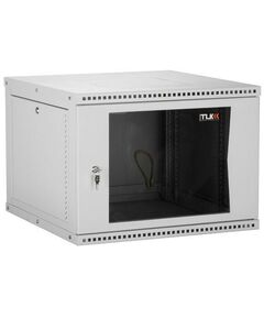 Купить Настенный разборный шкаф TLK TWI-066035-R-G-GY 19", 6U, стеклянная дверь, Ш600хВ303хГ350мм, 1 пара монтажных направляющих, серый в компании Зеон