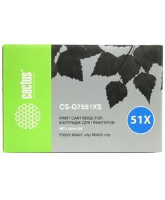 Для HP (совместимые):  Cactus CS-Q7551XS для HP LJ P3005/M3027/M3035, 13000 стр., черный фотографии