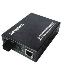 Купить Медиаконвертер Beward STM-206A25 передача  по оптоволокну до 25 км, 1310Tx/1550Rx (тип А), SM, MM, питание 5~12В/1A, металл в компании Зеон