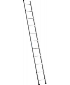 Стремянки и лестницы: Приставная лестница СИБИН 38834-11 односекционная, алюминиевая, 11 ступеней, высота 307 см фотографии