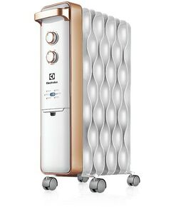 Масляные радиаторы: Масляный радиатор Electrolux Wave EOH/M-9209 мощность обогрева 2000 Вт, число секций: 9, термостат, колеса для перемещения, цвет белый фотографии