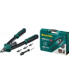 Заклепочники: Комбинированный компактный двуручный заклепочник KRAFTOOL Combo2-M10 в кейсе [31181] фотографии