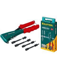Заклепочники: Комбинированный заклепочник KRAFTOOL Combo2-M6 в кейсе [31180] фотографии