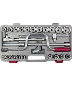 Наборы инструментов и ключи: Набор торцовых головок Низ Шоферский инструмент №4 1/2", сталь 40Х, в пластиковом кейсе, 26 предметов [2761-40] фотографии