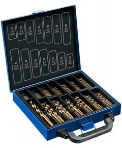 Буры, пики, коронки, сверла: Набор сверл по металлу Зубр КОБАЛЬТ 99шт 1-10мм сталь Р6М5К5, класс А, мет.бокс [29626-H99] фотографии