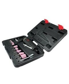 Пневмошлифмашины: Пневматическая бормашина (шарошка) MIGHTY SEVEN QA-0215A 3 - 6 мм, 20000 об/мин, с набором принадлежностей, 15 предметов фотографии