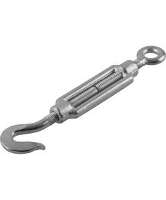 Такелажный крепеж: Талреп Зубр Профессионал М10 DIN 1480, крюк-кольцо, 6 шт, кованая натяжная муфта, оцинкованный [4-304355-10] фотографии