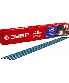 Электроды: Электрод сварочный Зубр МР-3 рутиловый, d 4.0 х 450 мм, 5 кг в коробке [40015-4.0] фотографии