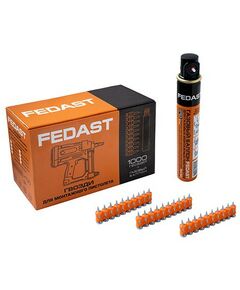 Гвозди прямого монтажа:  Гвозди 3.0*16 мм для монтажного пистолета с кованым наконечником Bullet point в комплекте с газовым баллоном 165 мм FEDAST [fd3016mgbpfc] фотографии