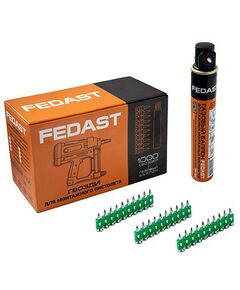 Гвозди прямого монтажа:  Гвозди 3.0*16 мм усиленные для монтажного пистолета в комплекте с газовым баллоном 165 мм FEDAST [fd3016egfc] фотографии