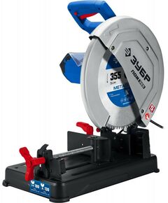Отрезные пилы: Монтажная пила (отрезная) Зубр Профессионал ПОМ-355-Н 355 мм, 2000 Вт, с пильным диском фотографии