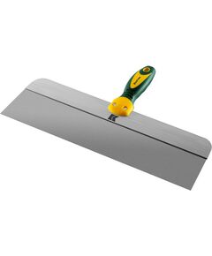 Штукатурный инструмент: Фасадный шпатель KRAFTOOL 400 мм широкое полотно алюминиевая направляющая двухкомпонентная ручка, нержавеющий [10036-400] фотографии