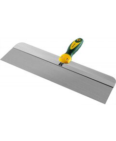 Штукатурный инструмент: Фасадный шпатель KRAFTOOL 450 мм широкое полотно, алюминиевая направляющая, двухкомпонентная ручка, нержавеющий [10036-450] фотографии